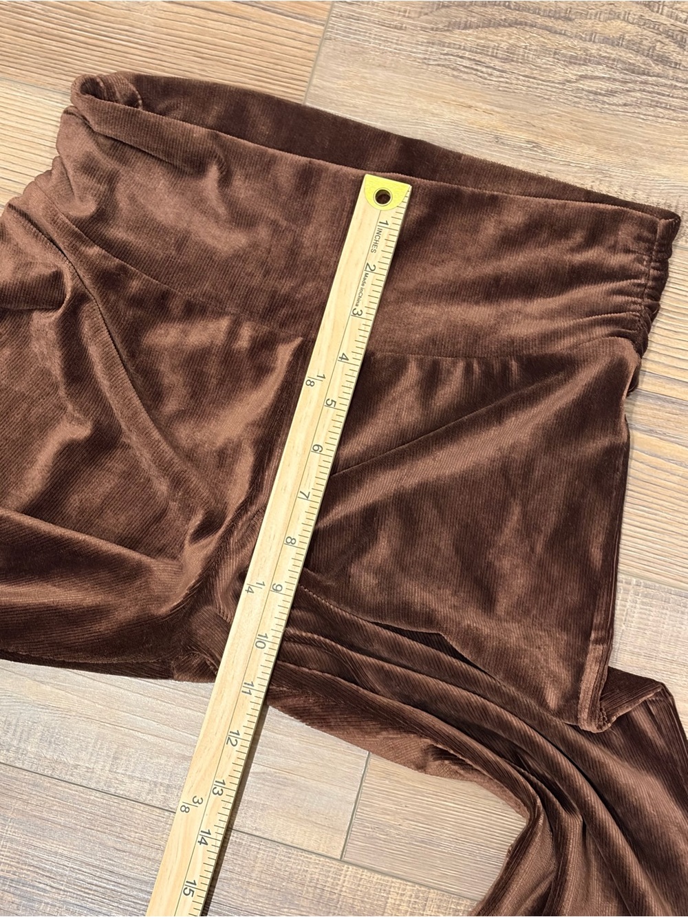 EARTHBOUND trading Co. Brown Velvet corduroy Flare stretch Pants - Picture 8 of 12